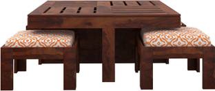 इंडस्क्राफ्ट Sheesham Wood 4 Seater Coffee Table सॉलिड वुड कॉफ़ी टेबल