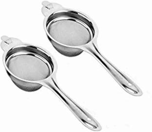 Urvi Creations Madhur Stainless Steel Tea/Coffee Strainer/Chalni (Pack of 2) Best kitchen tool for Tea cups Strainer