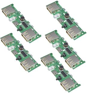 इन्वेंतो 5pcs 5V 1A 2A Double Micro USB Step-Up Power Bank Module Lithium ion Battery Charging Board Boost Converter Usb For DIY Power Bank circuit Charger ऑटोमोटिव इलेक्ट्रॉनिक हॉबी किट