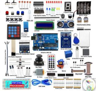 EPICTAC RFID Starter Kit for Arduino UNO R3 with 30 Projects, Servo, RC522 RFID Module, PS2 Joystick, LCD1602, 4x4 Keypad, Learning Kit with Tutorial & Codes Educational Electronic Hobby Kit