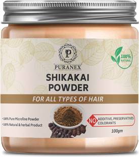 puranex 100% Pure & Natural Shikakai Powder For Natural Texture & Colour, Deep Cleasing, Strong, Shiny, Silky,Healthy Scalp, Dandruff & Spilt Ends Free Hair Pack 100 GM (Pack of 1) 100 GM Each
