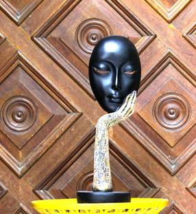 BECKON VENTURE Elegant Expressions: Modern Face Statue Showpiece for Stylish Home Decor Decorative Showpiece  -  38 cm