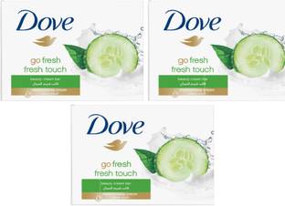 DOVE IMPORTED GO FRESH TOUCH BEAUTY CREAM BAR SOAP 100 GM PACK OF 3