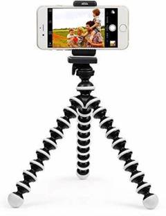 Crozier Gorilla Tripod/Mini Tripod 13 inch for Mobile Phone with Holder for Mobile, Flexible Gorilla Stand for DSLR & Action Cameras (Black, White, Supports Up to 1500 g) Tripod