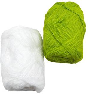 M H N CREATION SUPER SOFT ORIGINAL 3 PLY KNITTING WOOL WHITE GREEN ( SET OF 4 )