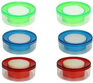 CARIZO Mansarover Sponge Damper Pad | Extra Storage Water Area | Currency Counter | Finger Wet Moistener | Counting Papers & Documents | Set of 6, Assorted Color… Painting Sponge Block