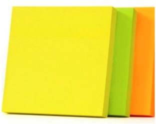 officekart NEON Yellow Green Orange Colour Sticky Notes (Pack of 3, 240 Sticky Notes) 80 Sheets NEON COLOUR STICKY NOTES 3" X 3", 3 Colors