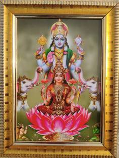SAI BALAJI ACRALICS Vishnu Lakshmi Religious Frame