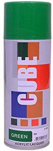 CUBE Best Quality Rust Proof Aerosol Multi Purpose Black Spray Paint Fast-Drying Paint Color 400 ml Pack of 1 Green Spray Paint 400 ml