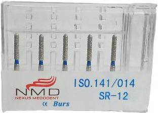 NMD NEXUS MEDODENT Straight Round End Diamond Bur Kit (SR-12) Surgical Plier