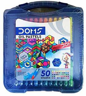 DOMS Jumbo Oil Pastel 50 Shades Hexagonal Shape Plastic Pack