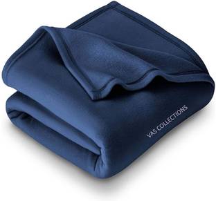 VAS COLLECTIONS Solid Single Fleece Blanket for  Heavy Winter