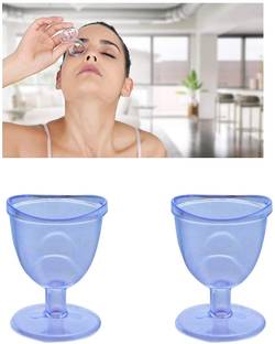 CRAZYGOL Pack of 2 Plastic 2 Plastic Transparent Non Toxic Plastic Eye Wash Cup