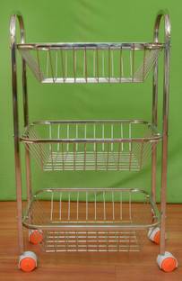 Kitchen Bazzar Steel Fruit & Vegetable Basket