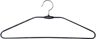 dhanak PremiumQuality HeavyDuty StainlessSteel Clothes Hangers with PlasticCoating_RustProof_Folding/Swivel Hook_RandomColor_5.5mm Thick_10Pcs. Steel Shirt Pack of 10 Hangers For  Shirt
