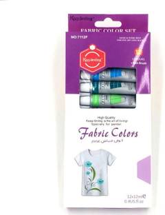 keepsmiling izone fabric Set - 12 Pieces, 12 ml Tubes - Ideal for fabric Painting - Brilliant, lightfast fabric Colours with Great Opacity - Perfect for Beginners, Professionals and Artists