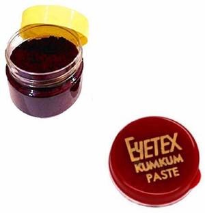 NAACHAAS Madurai Sri Meenakshi Amman Special Thazhampoo Kumkum 30gms with with Eyetex kumkum Paste 2.3gm Maroon Colour Sindoor