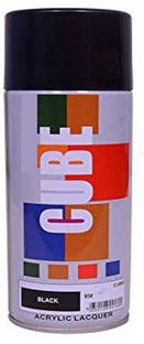 CUBE Best Aerosol Multi Purpose Black Spray Paint Matte Finish For Car, Bike, Art & Craft Work, 400ml Black Spray Paint 400 ml