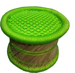 DRISHTI HANDICRAFTS House Eco-Freindly Cane Wood Sitting Stool for Outdoor/Chair Natural Garden Stool For Out/Indoor full Size - 15X10 Inch Outdoor & Cafeteria Stool