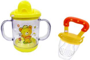 TINNY TOTS Baby Soother With Sipper Bottle Teether and Feeder