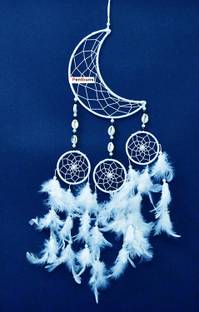 Pentbuns Moon White DreamCatcher Feather Dream Catcher