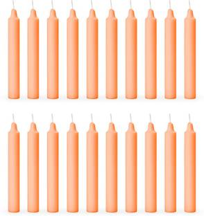 AuraDecor Pillar Candle Set Of 20 (Orange) Candle