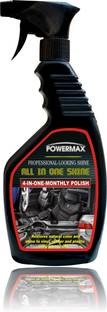 POWERMAX Liquid Car Polish for Dashboard, Leather, Tyres, Bumper, Exterior