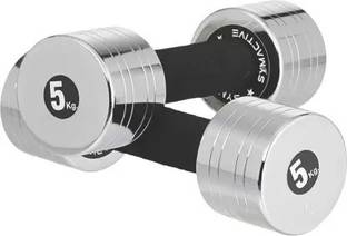 HACKERX Pure Steel Dumbbell Set 5KG Fixed Dumbbells (5KG*2) Fixed Weight Dumbbell