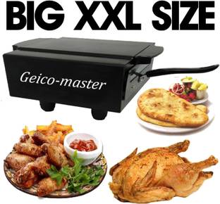 Geico master Big XXL Electric Tandoor & Grill Barbeque For Naan & Roti Medium Size Electric Tandoor with 4 skewers, 1 Grill, 1 Magic Cloth, 1 GLove 4 Rubber Legs, 1 Handle, 1 Recipe Book, 1 Pizza Cutter Electric Tandoor