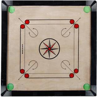 Shanti Enterprises 20 INCH SMALL CARROM FOR KIDS GLOSS FINISH CARROM BOARD WITH COINS & POWDER 50.8 cm Carrom Board