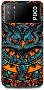 INTELLIZE Back Cover for POCO M3 MZB087AIN OWL, TRIPPY, WORLD, EYE, USA, ILLUMINATI, MASONICO, OWL