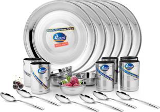 Airan Pack of 24 Stainless Steel BUFFET SET Dinner Set