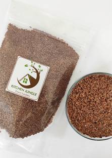 Kitchen Jungle Raw Flax Seeds | Alsi (Not Roasted) Brown Flax Seeds