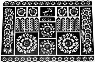 IVANA'S Heena Mehandi Tatto Stencil Set for | Hand | Body | Fingure | Face | Heena Art Temporary Tatto for Kids, Girls & Women - Design-642