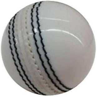BHAVYAsports Pure White Cricket Leather Ball