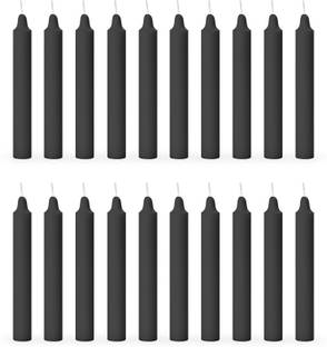 AuraDecor Pillar Candle Set Of 20 (Black) Candle