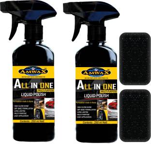 amwax Liquid Car Polish for Leather, Tyres, Dashboard, Exterior, Bumper