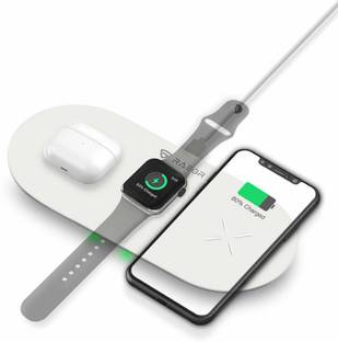 RAEGR RG10132 Arc 1350 [3-in-1] Triple Wireless Charging Pad Trio Mat [with 2 Type-C PD Cables] Charger Charging Pad