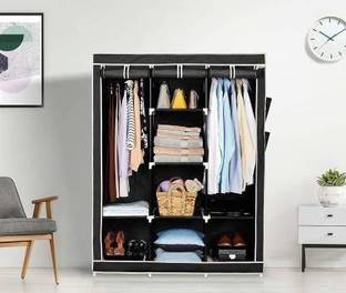 CGul Cloth Stand & Cupboard and Almirah Carbon Steel Collapsible Wardrobe PVC Collapsible Wardrobe