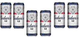 Budweiser Non Alcoholic Beer(Imported) 330ml(Pack of 6) Can (6 x 330 ml) Energy Drink