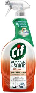 Cif Power & Shine Kitchen Spray, 100% tough grease removal 700ml Kitchen Cleaner
