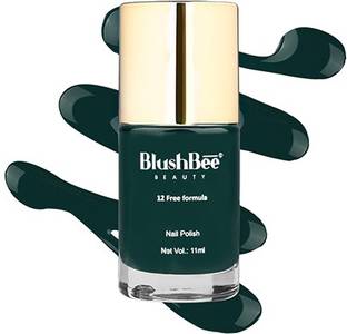 BlushBee Organic Beauty BlushBee 12 Free,Vegan, Hi shine, quick dry & PETA approved Nail Polish - Esla Dark Turquoise