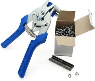 IGL Trading Poultry Pet Cage Clamp Hog Cage Pliers Wire Fencing Installation Clamp With 600 Clips Combination Snap Ring Plier