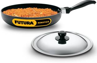 Hawkins Futura 24cm Frying Pan with Lid, Black (NF24RS) Fry Pan 24 cm diameter with Lid 2.2 L capacity