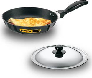 Hawkins Futura Nonstick Frying (INF20S) Fry Pan 20 cm diameter with Lid 1 L capacity