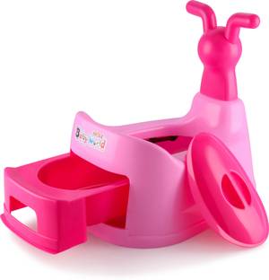Nabhya Toilet Trainer Baby Potty Seat Cartoon Face with Removable Tray & Closing Lid Potty Seat