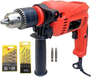 XDLB ibct_1 Impact Drill with Bitset 13mm Impact Drill Machine Reversible Hammer Driver Variable Speed...