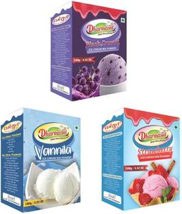 Dharmasut Black Currant + Vanilla + Strawberry ice cream powder (100g*3) | 300g 300 g