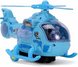 ANANYA SHOP Helicopter Auto Turning Toys for Boys and Girl's Battery Operated 3+ Years Boys Birthday Return Gift's (Multicolor)
