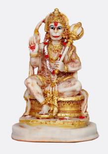 Green Value bajrang bali murti, hanuman idol, hanuman murti, hanuman statue, idol of hanuman Decorative Showpiece  -  21 cm